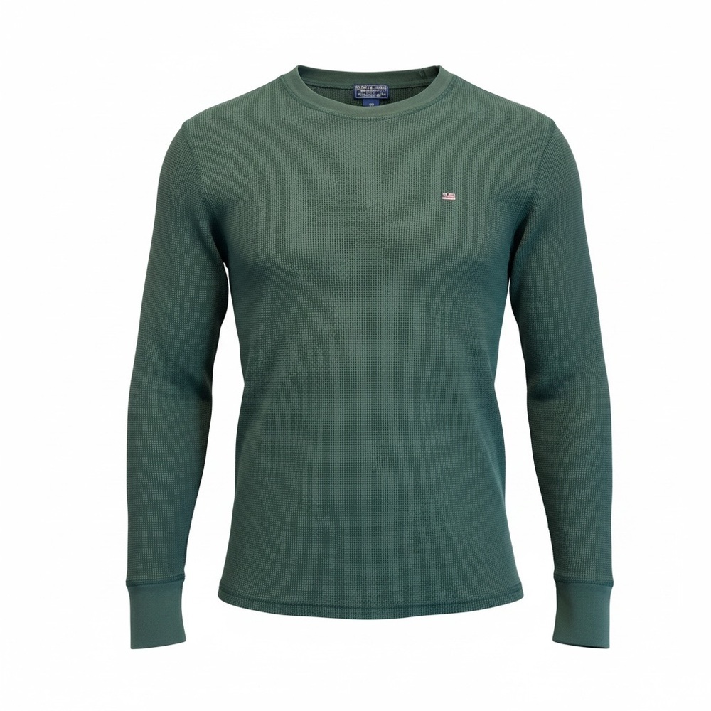 Polo Ralph Lauren Green Waffle Knit Thermal Long Sleeve Shirt Men’s Sz M
